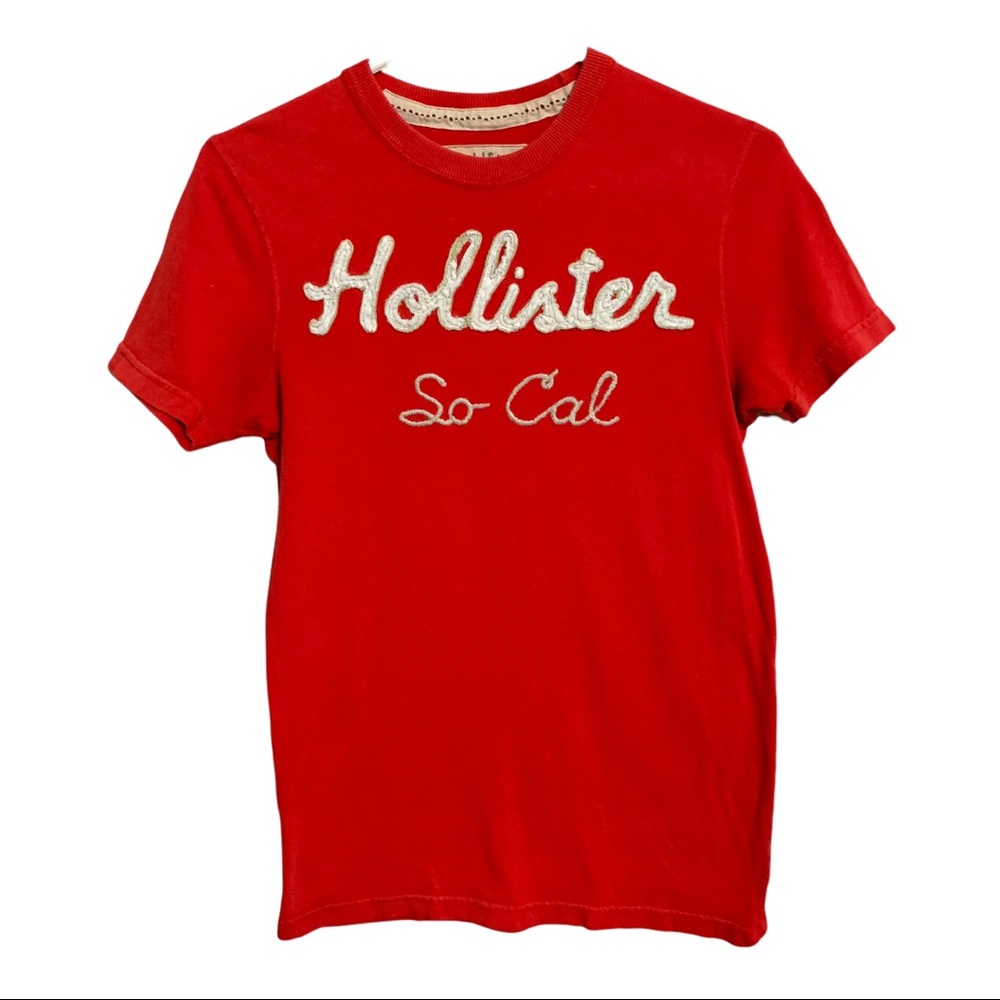 Hollister Red Short Sleeved Basic Tee XS
